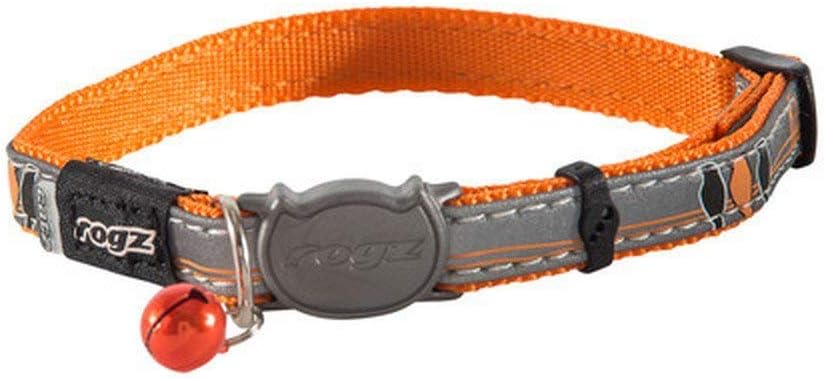Rogz Catz NightCat Collar, Orange