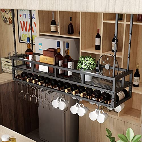 Casier à vin suspendu déco avec support à plantes pour salon