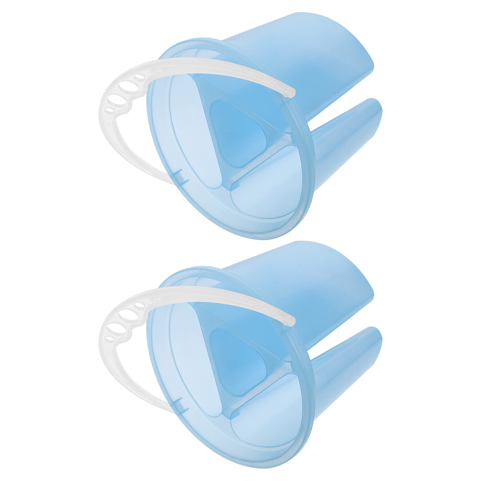 EXCEART 2Pcs Artist Brush Basins Painting Beushes Bucket with Brush Houlder Handle Wash Tanks Painting Water Pots Containers Watercolor Painting Tools Blue - Image 3