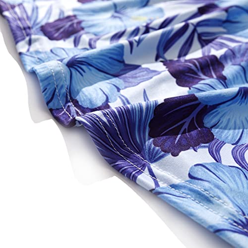 Tropical Palm Leaf Ruffle Dress for Toddler Kids Baby Girl Summer Hawaii 2-8Y3