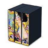Contenido: juego de 3 cuadernos de anillas A4. Archivador formato protocolo Kaos con temática artística, ideal para casa y oficina – Tamaño del set de registro: 26 cm, 29 cm, 35 cm