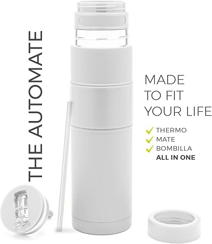 Miniatura 2 de BALIBETOV - Nuevo - Automatiza de Acero Inoxidable - Termo, Mate Cup y Bombilla todo en uno - No es necesario recargar cada vez que quieras beber