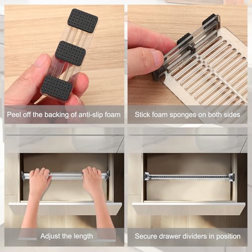 Expandable Drawer Dividers 6-Pack - Adjustable Organizers - Image 4