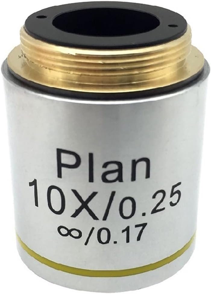 ラボ用顕微鏡アクセサリー 4倍10倍40倍100倍無彩色の対物レンズを計画し、取り付け糸45mm(10X)