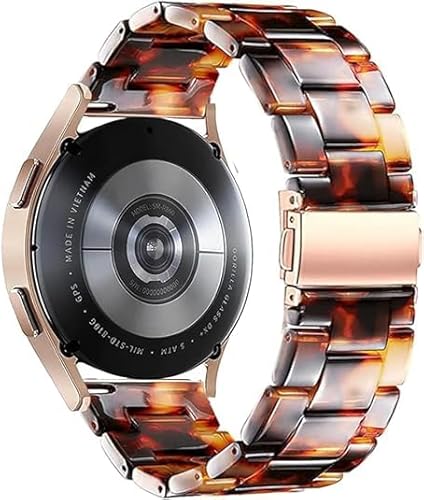 Omter Quick Release Watch Resin Band 22mm 20mm 18mm,Women Men Wacth Bands Compatible with Samsung Galaxy Watch/Huawei Watch/Amazfit Stratos/Garmin Watch/Asus Zenwatch 2 (Tortoise-Tone, 18mm)