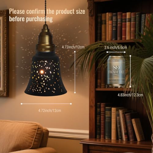 Image of 4 Pack Metal Lamp Shade Small Shades Replacement, Pendant Sconce Shade Ceiling Fan Light Covers Cylinder - Laser Cut - Pendant Light, Chandelier Sconces and Ceiling Fan Lights