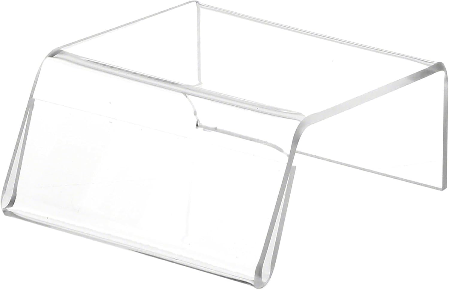 Plymor Clear Acrylic Sign-Holder Display Riser, 3.25" H x 6.5" W x 8.25" D (3/16" thick) (3" x 6.5" Sign)