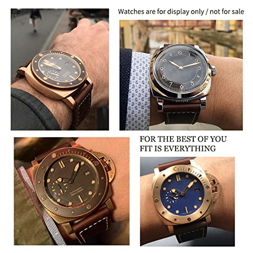 Sangle en bronze PAM00968 en cuir de vache pour montre 26 mm - 6