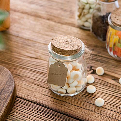 Glass Jars, Brajttt Mini Yogurt Jars 40 Pack, 7 Oz Glass Favor Jars With Cork Lids, Pudding Jars, Glass Containers With Lids, Mason Jars Wedding Favors Honey Pot With Label Tags And String #TOP5
