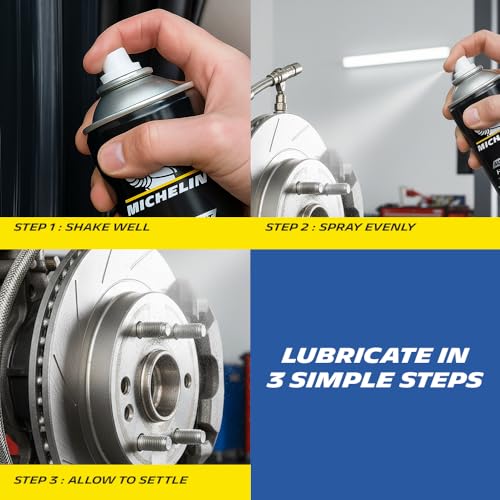 Image of MICHELIN White Lithium Grease Spray 400ml | Heavy-Duty Lubricant for Hinges, Bearings, Machines & Gears | Long-Lasting Protection Against Friction, Rust & Corrosion | Smooth & Noise-Free Performance