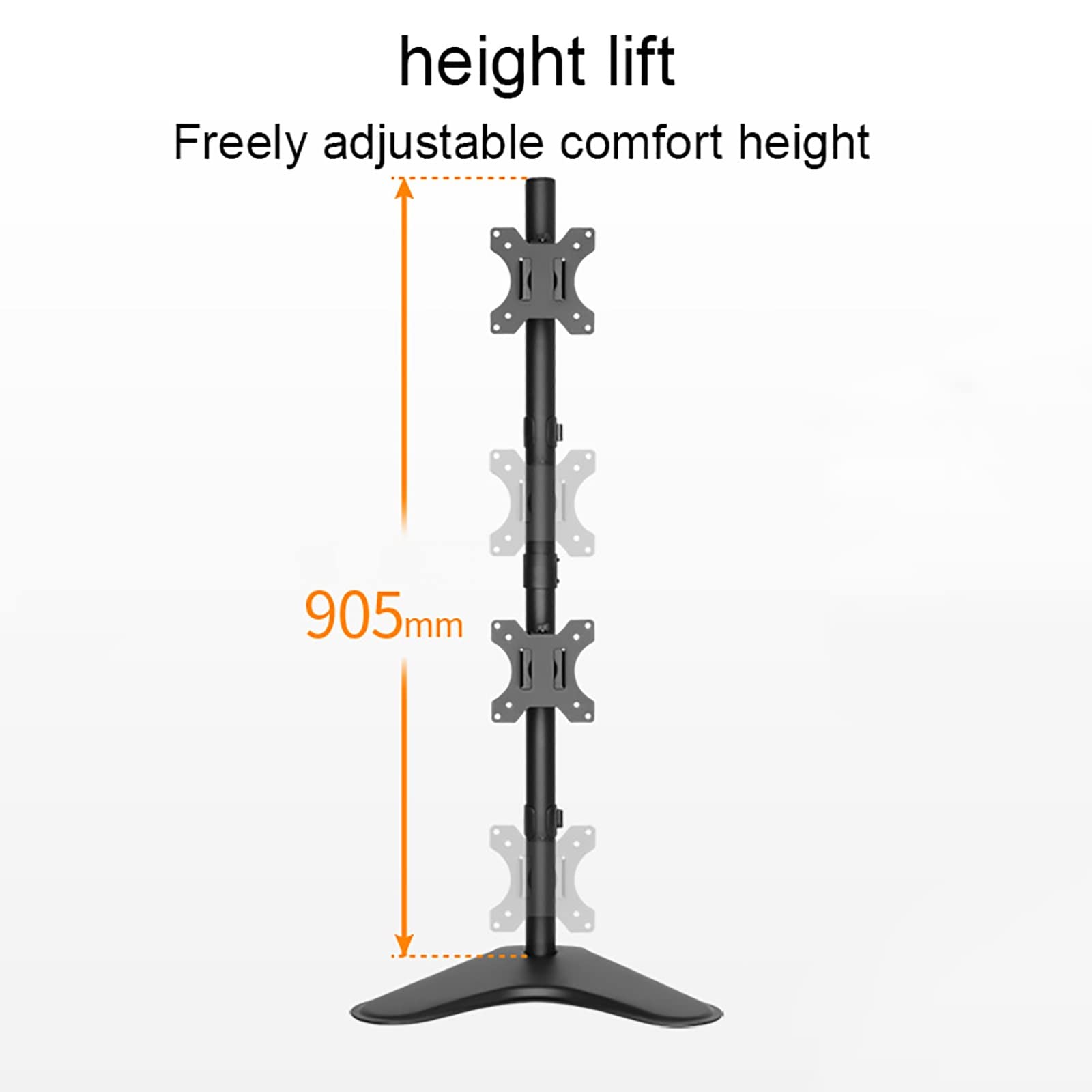 Supporto Doppio per Monitor, Compatibile con Schermi da 13 A 32 Pollici, Supporto da Scrivania Autoportante con Movimento Completo, Supporta Fino A 8 Kg/17,6 Libbre.