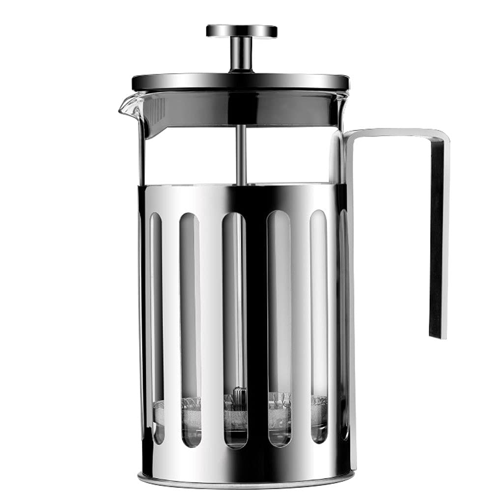 GaRcan Kaffee-Presstopf, Kaffeekanne aus hohem Borosilikatglas, Teekocher-Methode, Drucktopf, Glas-Teekocher aus Edelstahl für die Küche (Fotofarbe, 1000 ml)