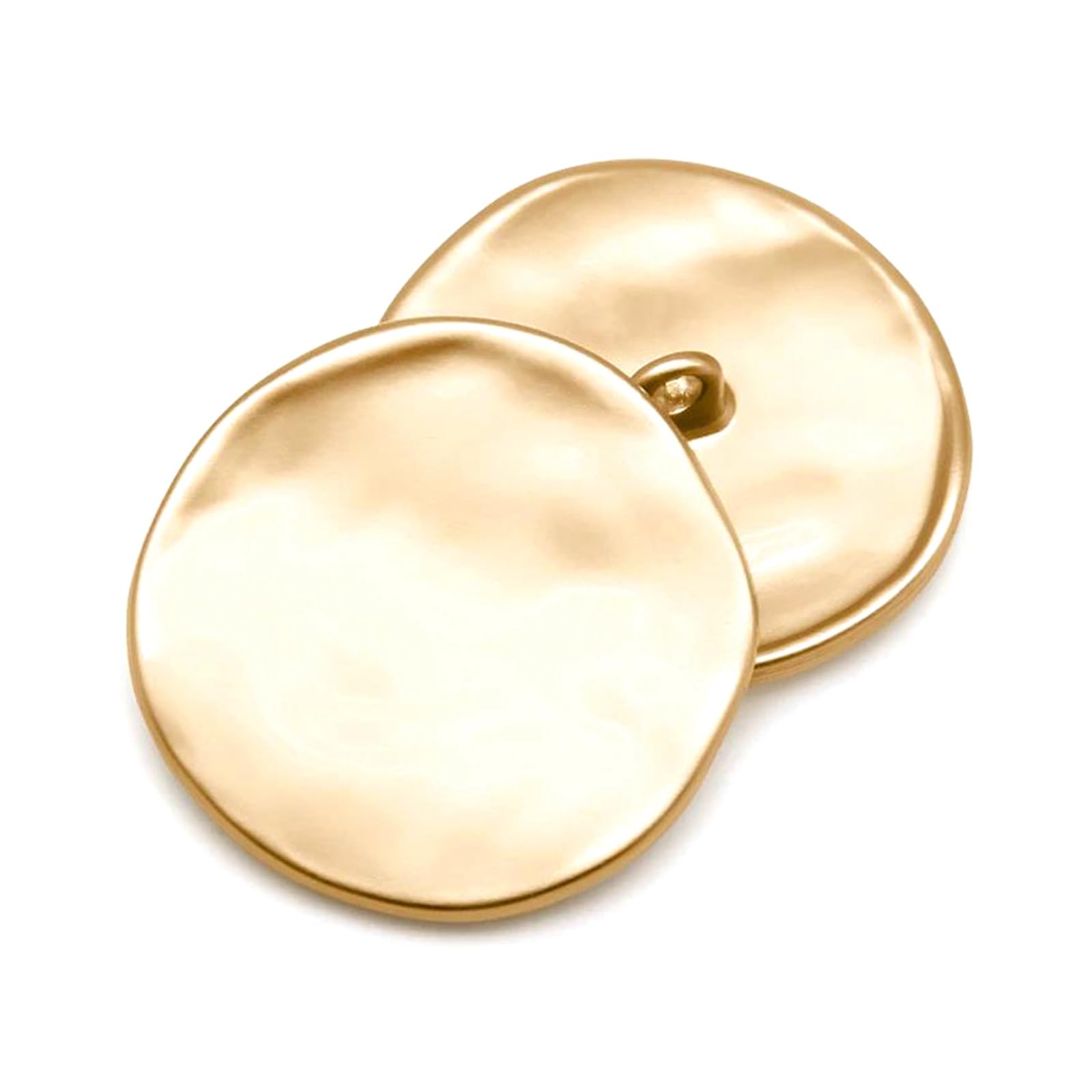 10Pcs 21/25/30mm Irregular Gold Buttons for Shirt,A Matt Gold,21mm