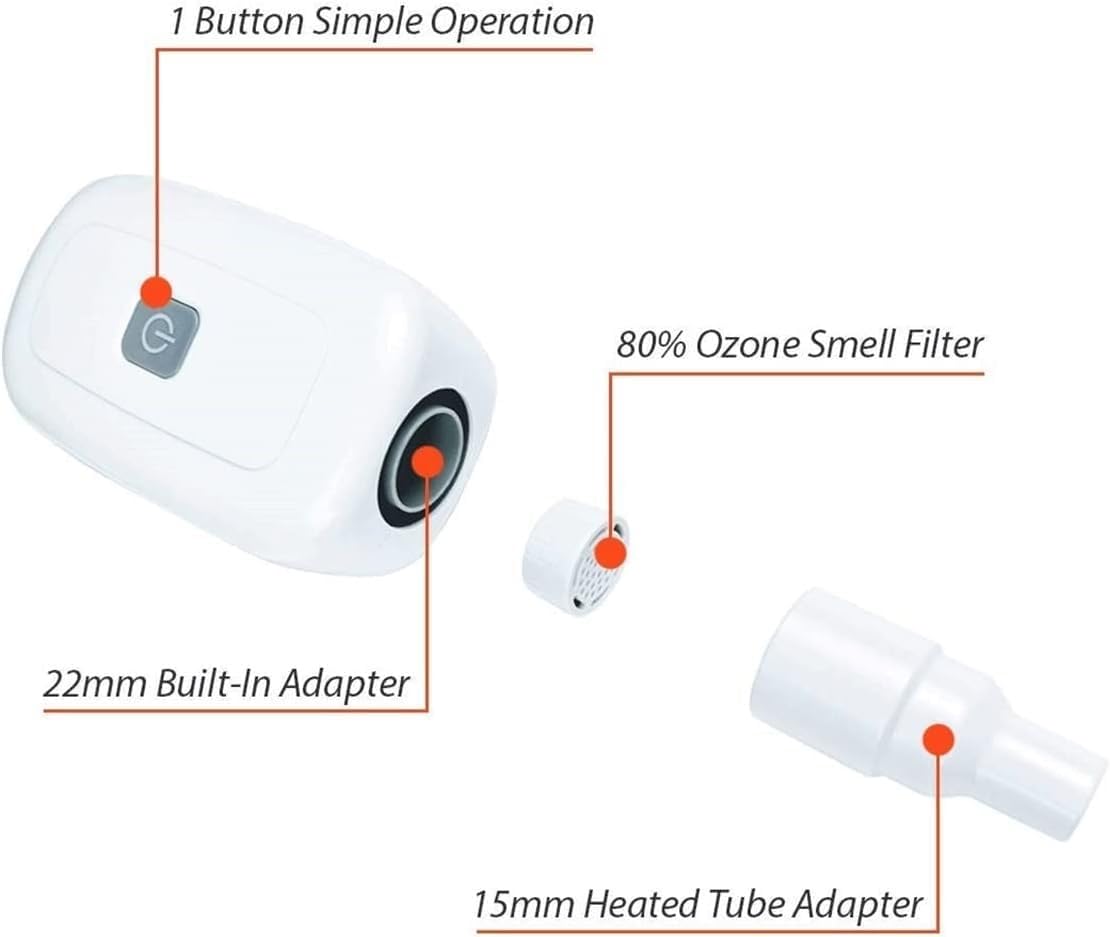 Limpiador Y Esterilizador CPAP, Máquina De Limpieza CPAP Profesional For Mascarilla CPAP, Herramienta De Desinfección Y Desinfección De Respiradores con Ozono Y Adaptador