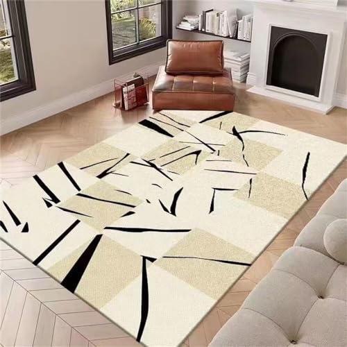 Tapis salon moderne 120x170 noir gris isolation phonique