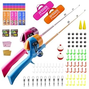 Kids Fishing Pole, Telescopic Fishing Rod, Toddler Collapsible Fishing Rod and Reel Combo with Tackle Box, Fishing Line, Bobber, and Soft Lures for Boy, Girl, Youth, Beginner, Over 4 Years Old