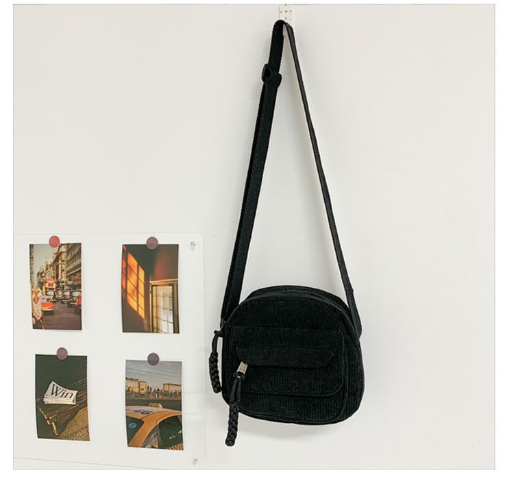 Cute Crossbody Bag Purse for Women, Corduroy Kawaii Shoulder Bag Aesthetic Small Wallet Bag3