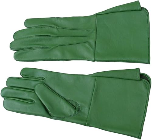 Guantes medievales de cuero cosplay guantes largo brazo puño