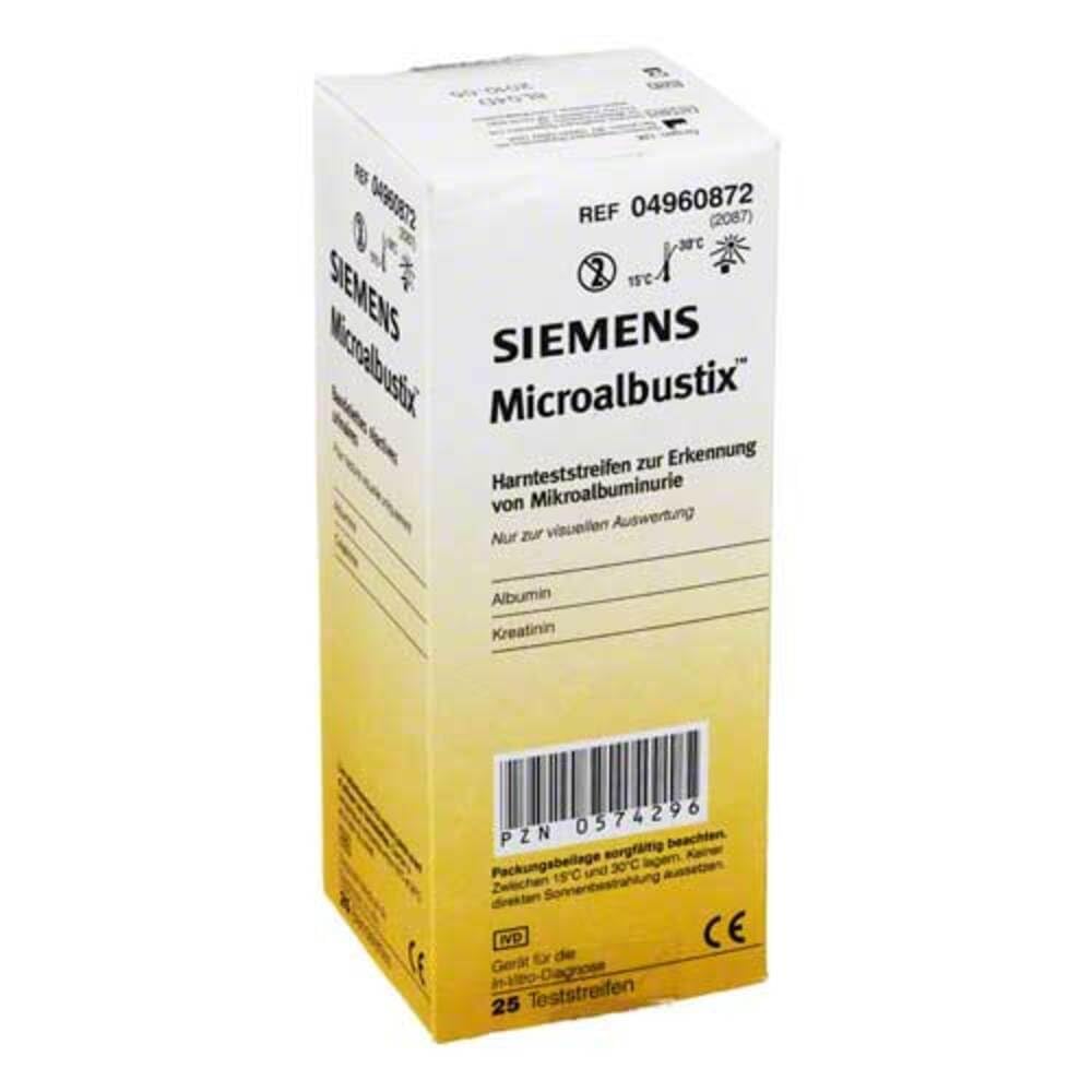 MICROALBUSTIX Harnteststreifen, 25 Stück, PZN-00574296, freiverkäuflich