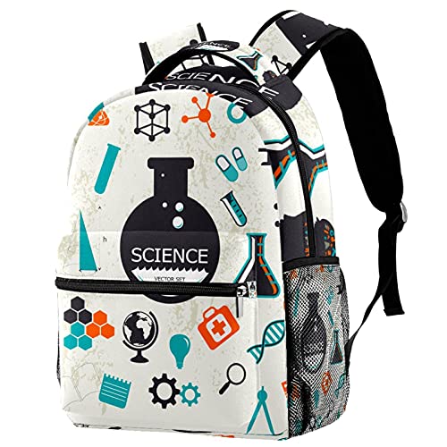 Sac à dos voyage scientifique avec porte-bouteille ergonomique pour filles et garçons