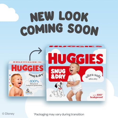 Image of Huggies Size 3 Diapers, Snug & Dry Baby Diapers, Size 3 (16-28 lbs), 104 Count, Packaging May Vary