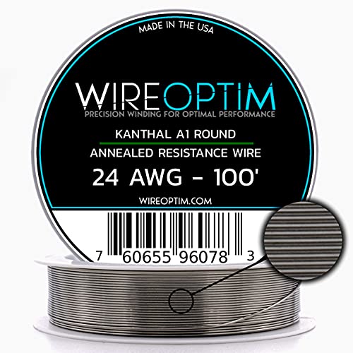 WIREOPTIM Kanthal A1 Resistance Wire 24 AWG - 100 Feet