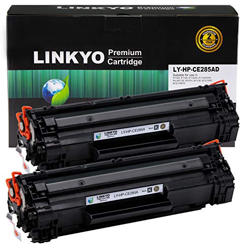 LINKYO Compatible Toner Cartridge Replacement for HP 85A CE285A (Black, 2-Pack) LINKYO Compatible Toner Cartridge Replacement for HP 85A CE285A (Black, 2-Pack)