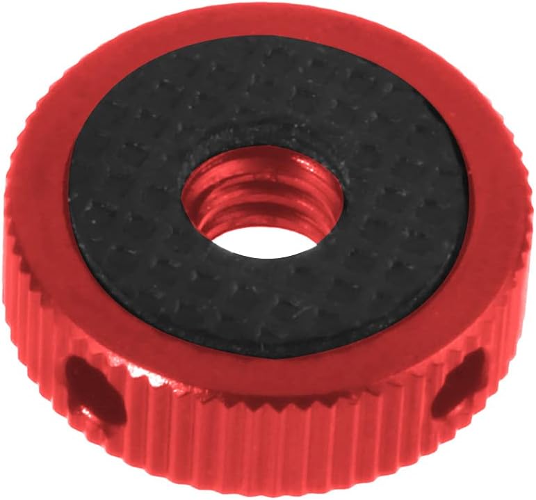 Tripod Accessories 1/4 20mm Thread Hole Aluminum Base for Hero 13 Action Camera Ball Head Flash Tripod Mount Adapter (Red)