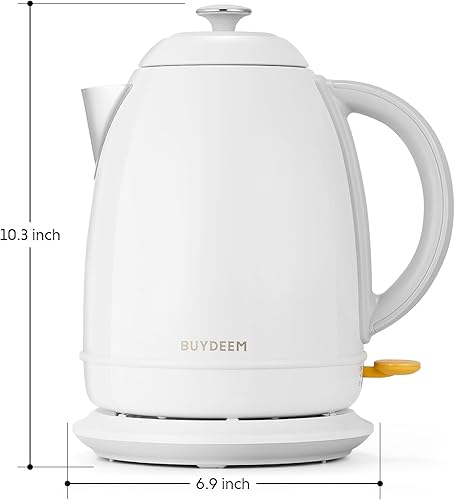 Miniatura 6 de BUYDEEM K640 - Hervidor de té eléctrico de acero inoxidable con apagado automático y protección para hervir en seco, caldera de agua caliente