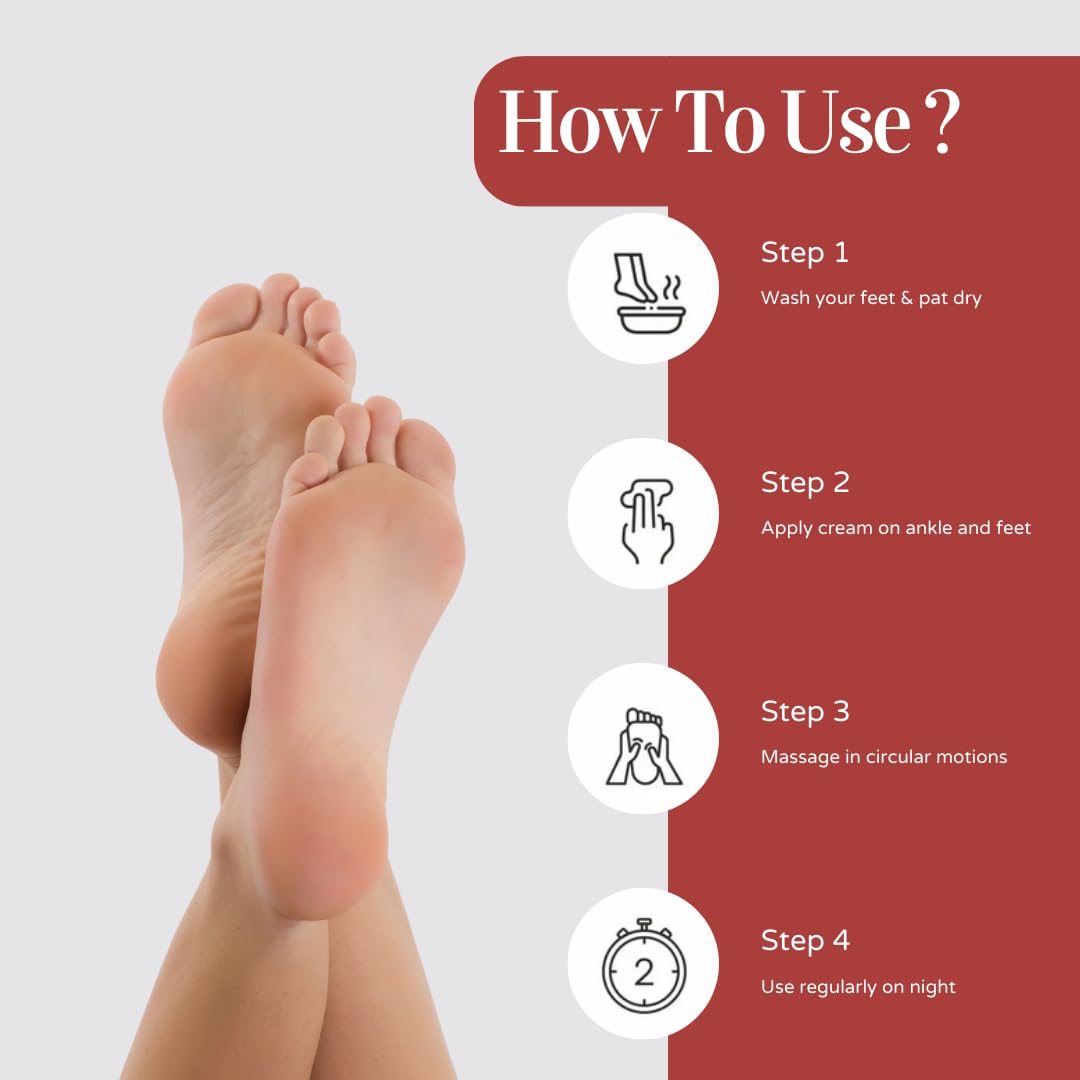 Trycone Foot cream for Cracked Heels with Rose Oil and Kokum Butter- Pack of 2 2