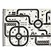 Onsinic Giochi per Bambini Tappeto Stradale Bambini Auto Città Scena Gioco Play Mat Mappa Autostrada Taffico Portatile Mappa Moderna Giocattolo Educativo in Stile Moderno