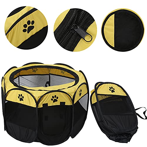 CHENQIAN Tragbares Haustier-Laufstall-Zelt Oxford-Stoff-Mesh-Freiluftkäfig-Außenhaus für Hundekatze 72 cm/28.3 Zoll 45… - Image 7