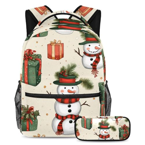 Sac à dos motif Noël grande capacité pour les sorties et la randonnée