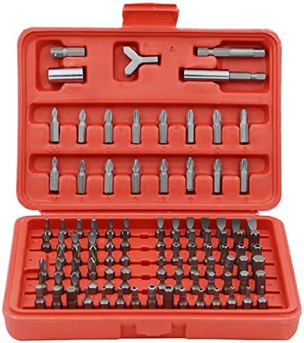 Screwdriver 100 Pcs Screwdriver Bit Set Chrome Vanadium Steel Security Bit Set Occus Hex Spanner Screw Driver Bits for Electric Screwdriver - (Color: Screwdriver Bit Set)