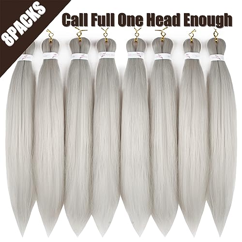 Pre-stretched Braiding Hair Professional Easy Crochet Braid Hair 26 Inch 8 Packs Hot Water Setting Soft Synthetic Braiding Hair Extension for Twist Senegalese Crochet Hair (26 inch - Image 4