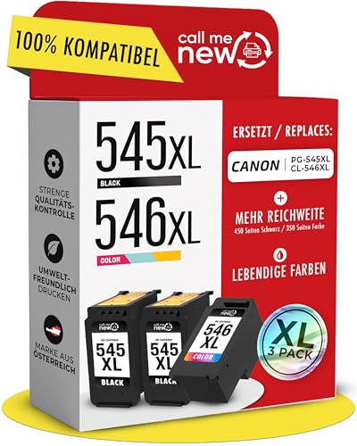 Cartouches d'encre 545XL 546XL multipack de 3 compatibles Canon PG-545 CL-546