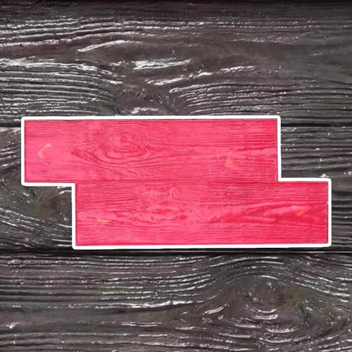 BBHW Realistic Concrete Stamp Molds Wood Plank, Polyurethane Cement Floor Seamless Texturing Mat, Stamped Pattern Paver Mold with 2 Handles (Color : 4 PCS)