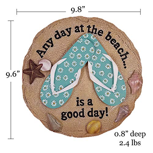 Spoontiques - Garden Décor - Beach Sandals Stepping Stone - Decorative Stone For Garden #TOP4