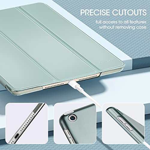 Image of ProCase for iPad 9th / 8th / 7th Generation Case 10.2 Inch (2021 /2020 /2019 Release), 10.2 iPad Case 9th / 8th / 7th Gen Cover, Slim Smart Cover with Translucent Hard Shell Back -Lightgrey