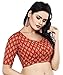 Madhu Fashion Womens Pure Cotton Floral Print Readymade Saree Blouse (MF1982, Red, 38)