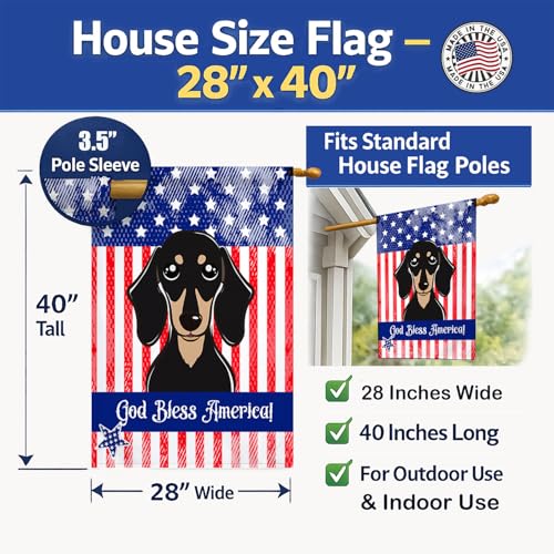 Drapeau teckel maison grand format multicolore Caroline's Treasures