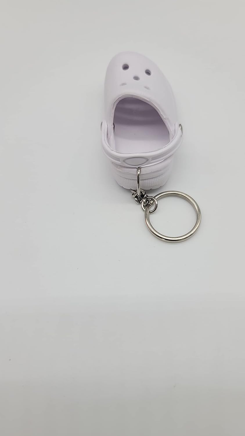 Mini Clog Shoe Key Chain (White) image 4
