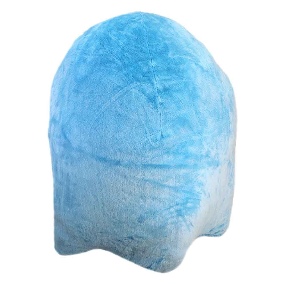 BEMIRO Pac-Man Geist Kuscheltier XXL, ca. 60 cm, Plüschtier mit gestickten Augen und Schlaufe, Original Lizenzartikel (Blau)