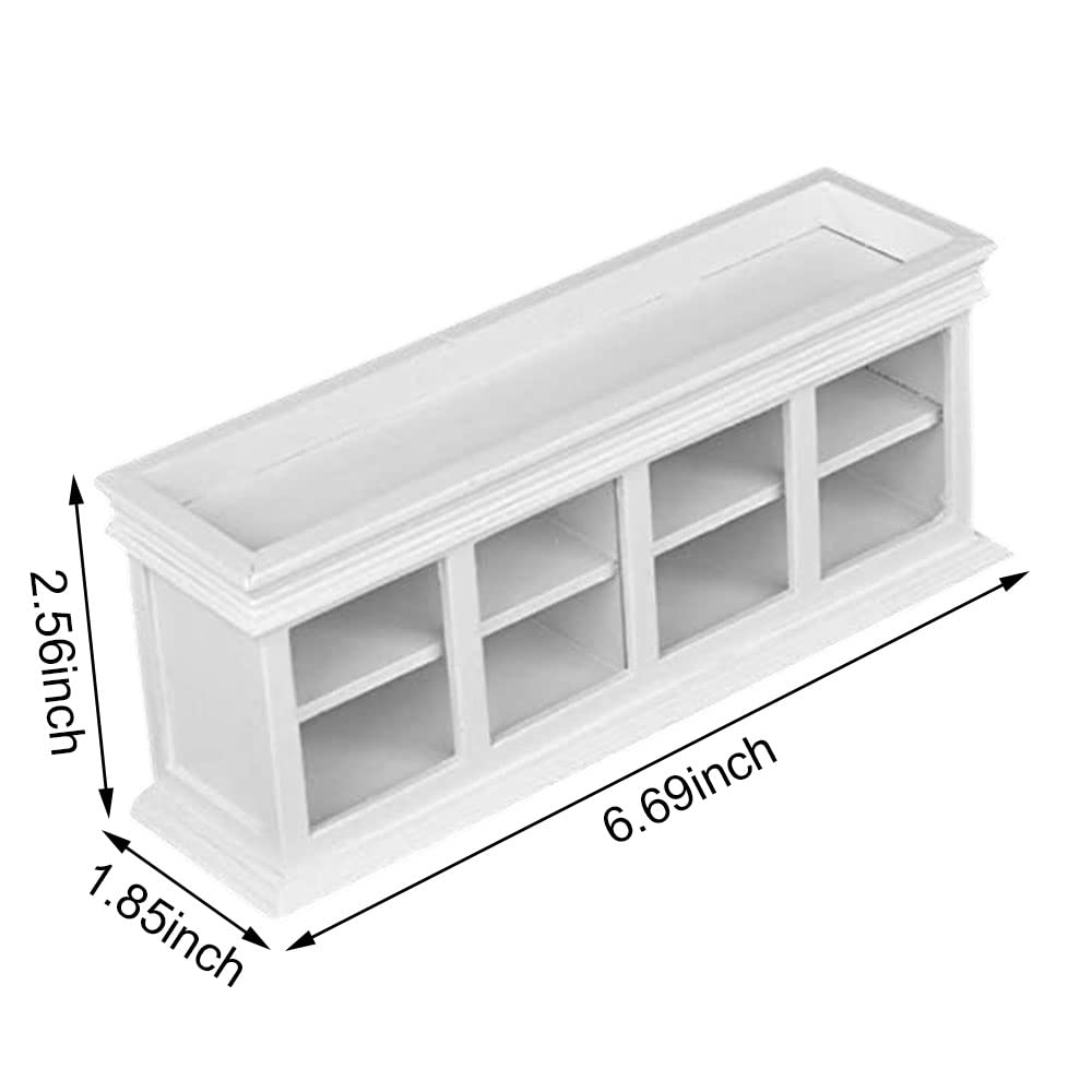 Muebles de casa de muñecas, gabinete de panadería, estante en miniatura para mostrador de pasteles de comida, soporte de exhibición de colección a escala 1:12 para decoración de escenas de mini casa, 5