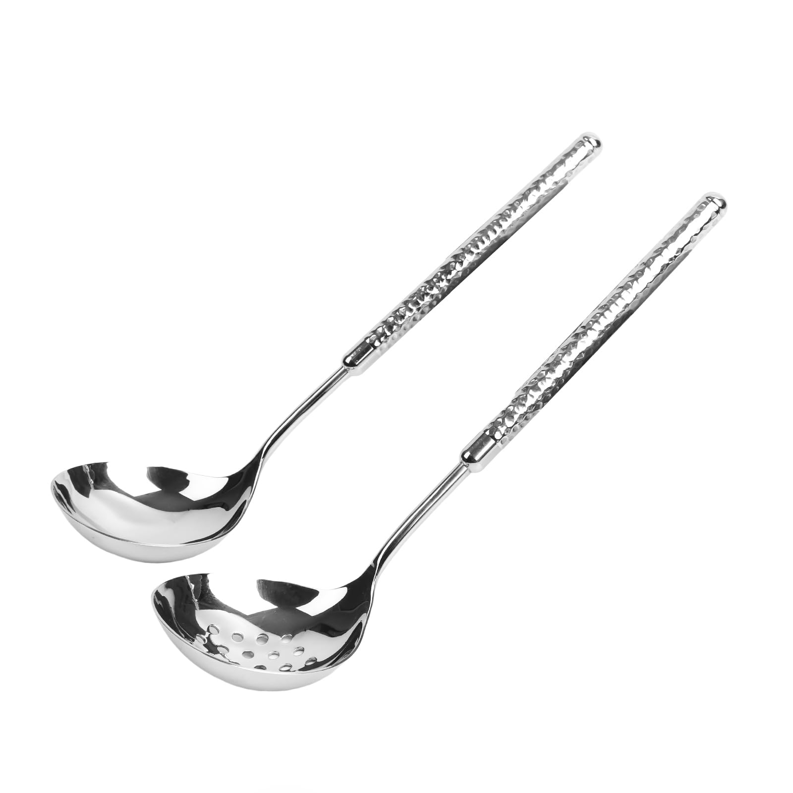 Fondue Spoon, Stainless Steel Soup Tabletop Spoon, Modern Spoon, for Home, Parties, Restaurants, Dishwasher Safe