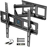 Support Murale TV Orientable et Inclinable pour écrans 26-60 Pouces LED LCD Plasma et courbé Support TV, VESA Max 400x400mm, Capacité Max 40kg avec câble HDMI et Niveau à Bulle