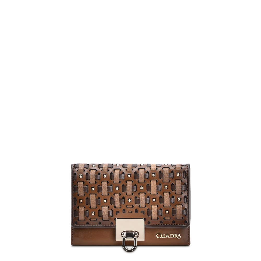 Sponsored Ad - Women's Woven Wallet in Genuine Leather Brown, BD205RS