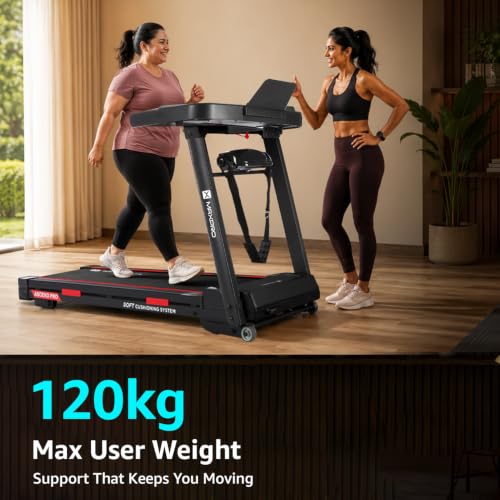 Image of Maxpro Ascend Pro 5Hp Peak BLDC Motor|14km /h Speed |15 Level Motorized Incline LED Display with Tablet Holder | 12 Preset Program |120Kg User Weight | Multifunction Treadmill for Home use