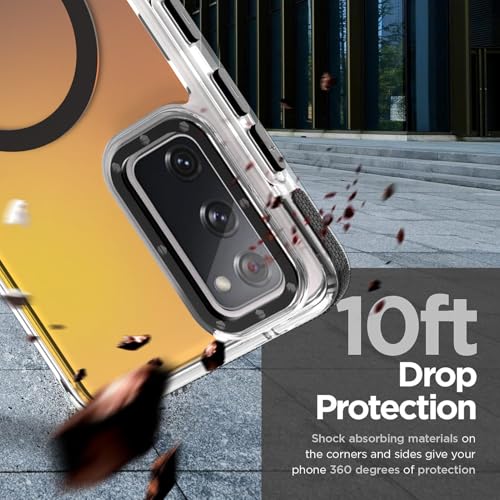 Image of Magnetic Case for Samsung Galaxy S20 FE 5G [Compatible with Magsafe] [Cute Fashion Fluorescent Design] [1 Screen Protector] Slim Translucent Matte Case for Galaxy S20 FE 5G 6.5 inch, Black