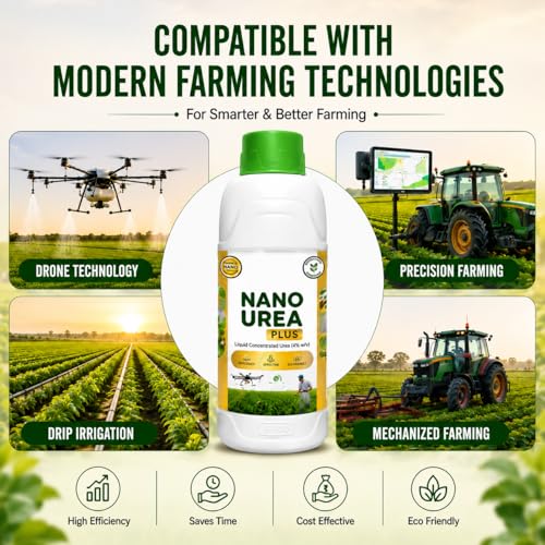 Image of Nano Urea Plus Liquid Nitrogen Fertilizer Soil Application & Water Soluble For All Plants & Garden - 500ML Bottle